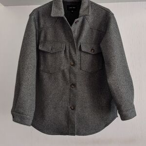 Love Tree Gray Wool-Blend Shacket Jacket